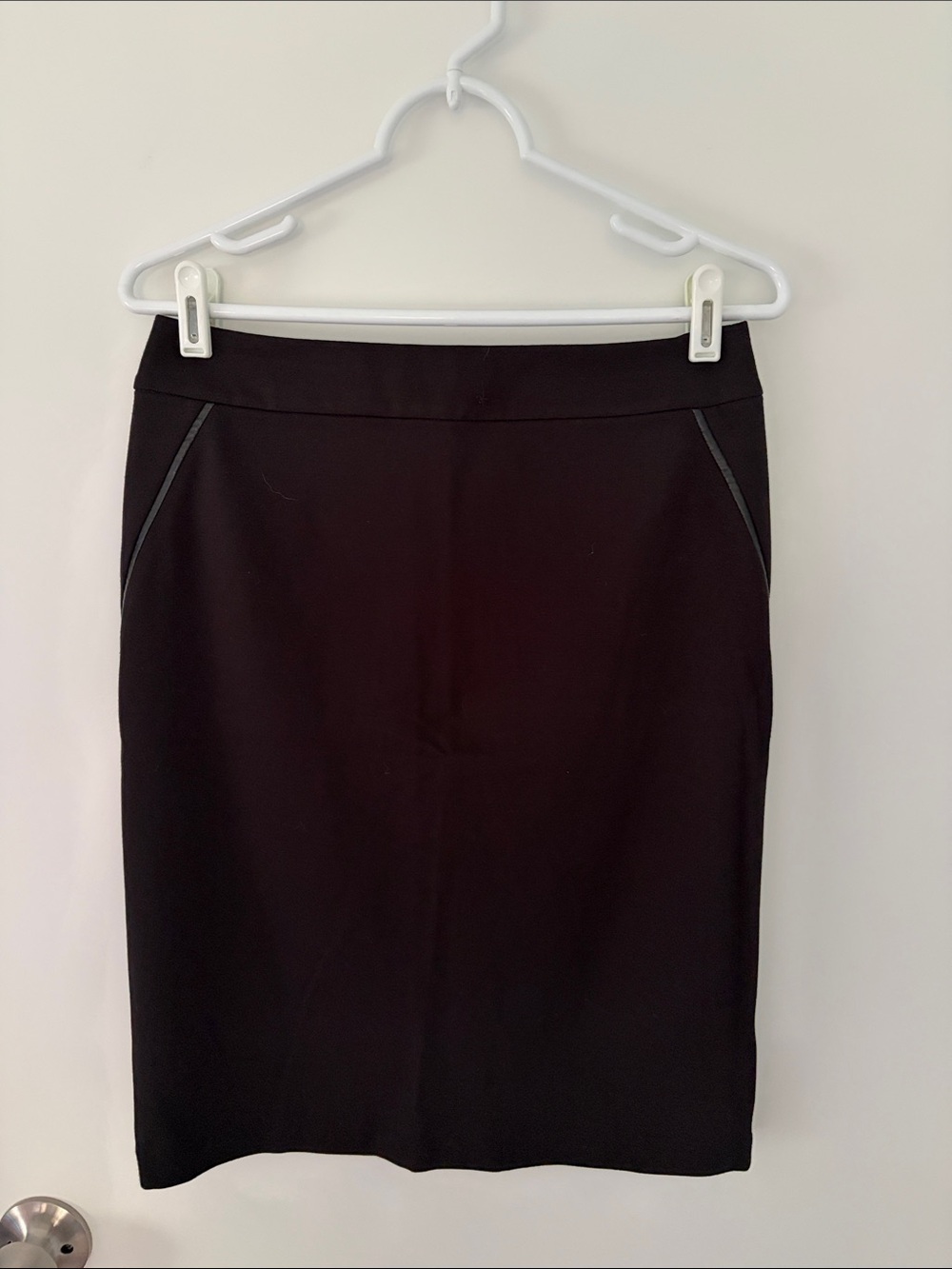 Talbots Black Pencil Skirt with Subtle Trim